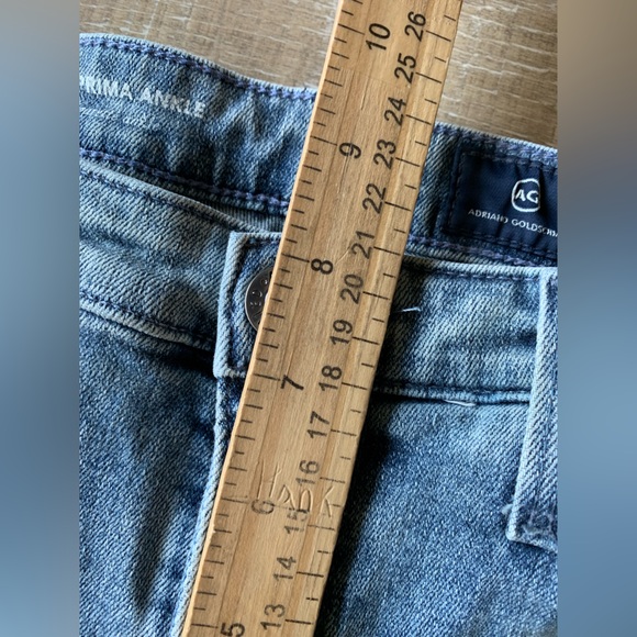 ▶️ AG Adriano goldshmied Women’s blue jeans 26R straight skinny stretch 27x27 - Picture 12 of 14